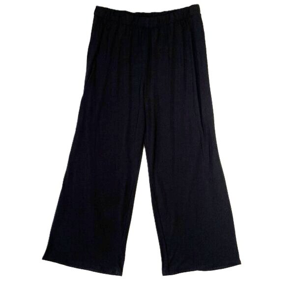Tahari Black Pants Size 3X Pull On Stretchy Flowy Day into Evening - Picture 1 of 13